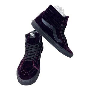 Vans Mens Purple Velvet High-Top Sneakers Skater Skateboard Y2K Sz 13 Black READ
